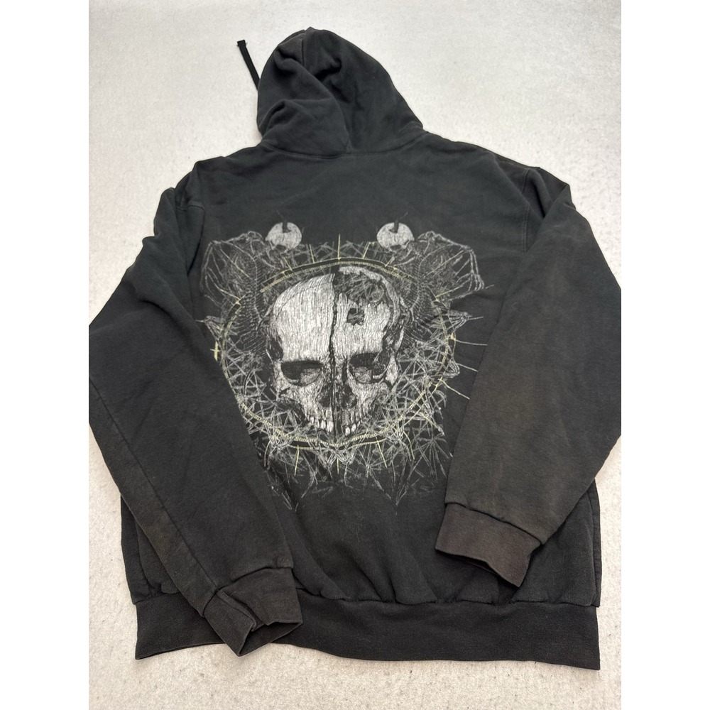 Lamb Of God Tultex Hoodie Mens Large Black Full Zip Skull Graphic Sweatshirt